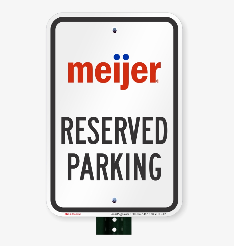 Reserved Parking Sign, Meijer - Van Accessible Parking Sign, transparent png