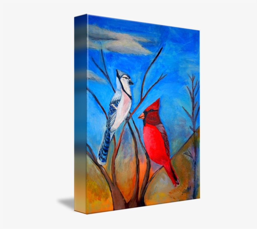 Bluejay Drawing Cardinal Free Library - Cardinal And Blue Jay Drawing, transparent png