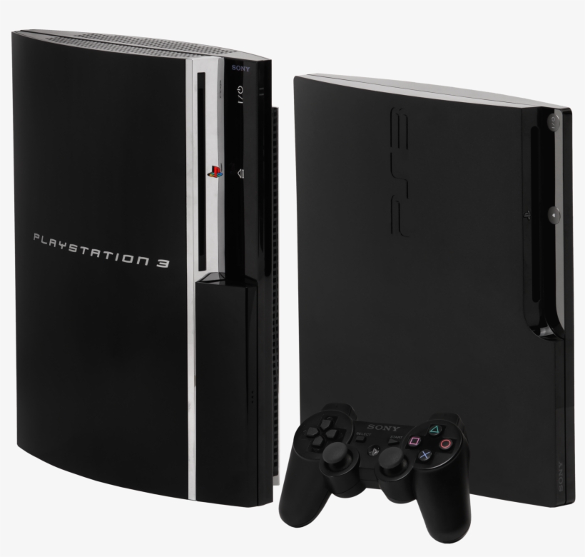 On The Left, An Original "fat" Playstation 3 Console, transparent png