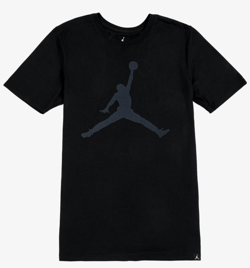 Iconic Jumpman Logo Tee - Black American Apparel T Shirt, transparent png