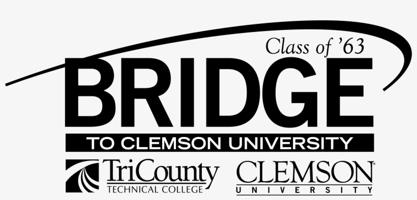 Bridge To Clemson Full Black Logo Download - Clemson Bridge Acceptance Letter, transparent png