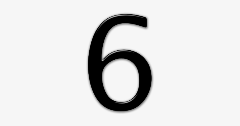 6 Transparent Image - Black Number Six, transparent png