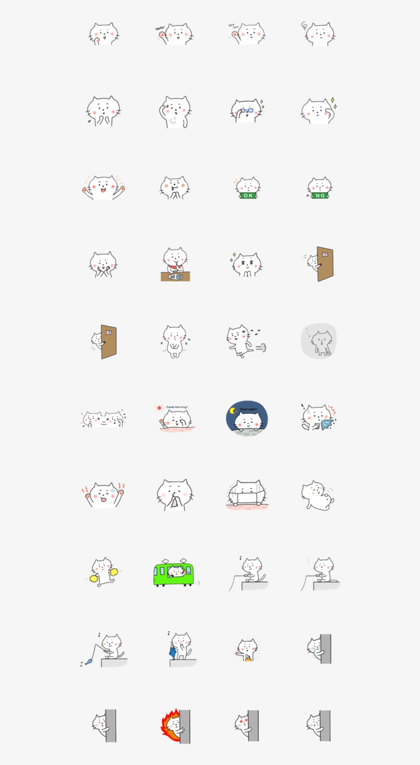 White Cat Toko-nyan - Parallel, transparent png