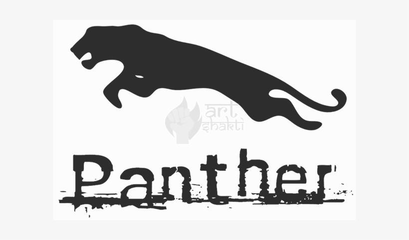 B/w Panther Text Logo - Ah Mr Dan, transparent png