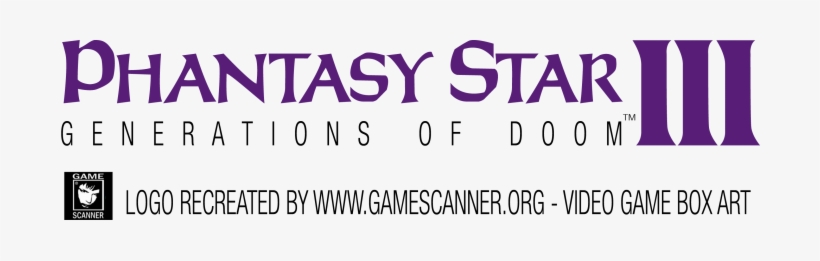 Phantasy Star Iii Generations Of Doom Logo Comments - Phantasy Star Iii: Generations Of Doom, transparent png