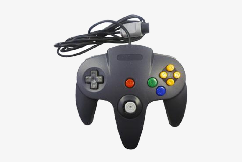 N 64 Controller Schwarz Neu, transparent png