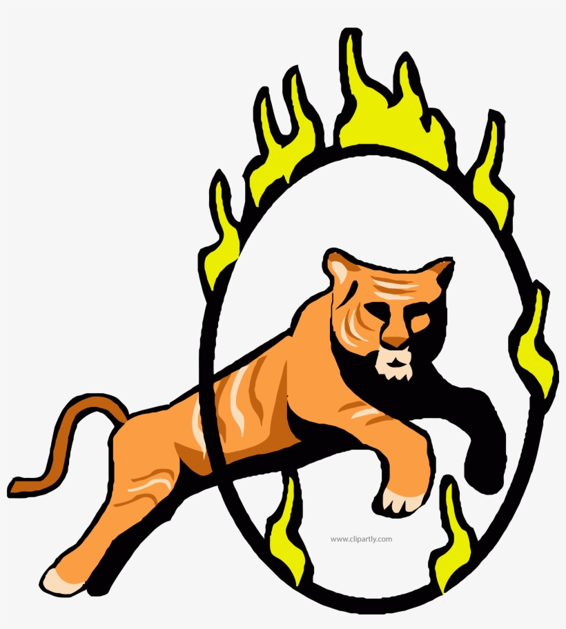 Circus Tigger Fire Clipart Png - Circus Tiger Clip Art, transparent png
