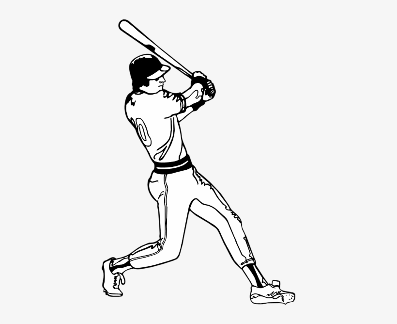 Baseball Player Clipart Black And White Clip Art Baseball Batter
