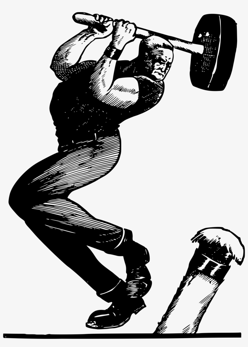Man Clipart Hammer - Man With Hammer Clipart, transparent png