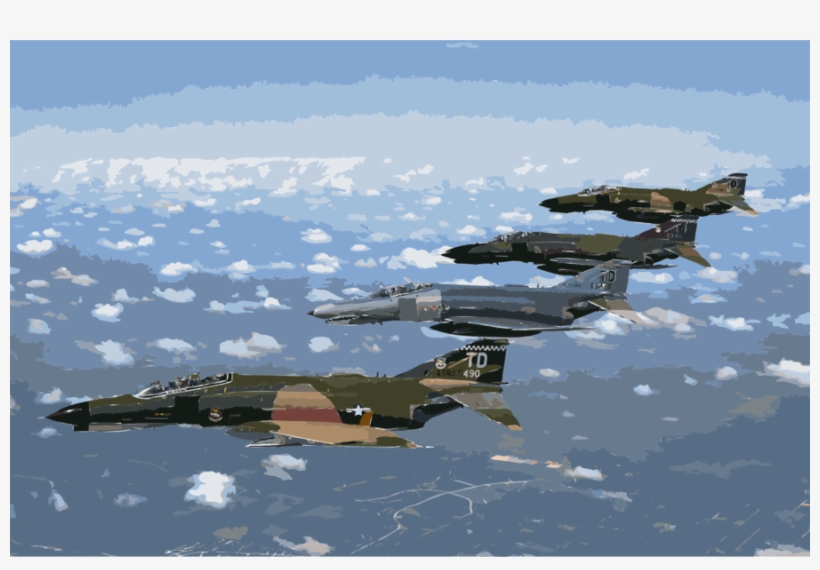 Download Phantom Plane Clipart Mcdonnell Douglas F-4 - F4 Phantom In Vietnam, transparent png