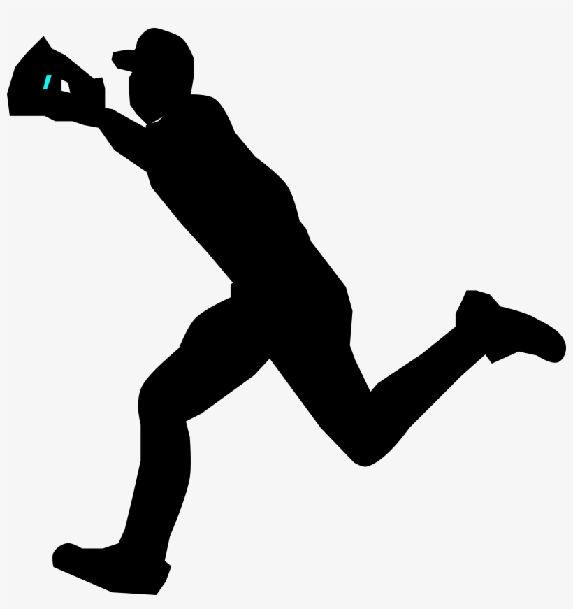 Banner Library Library Baseball Clipart Silhouette - Baseball Catch Silhouette Png, transparent png