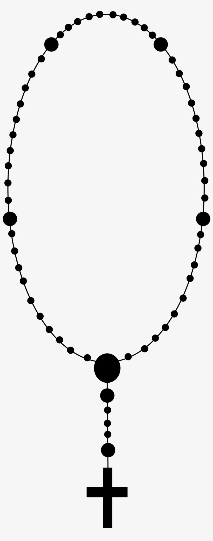 File Wikimedia Commons Open - Rosary Black And White, transparent png