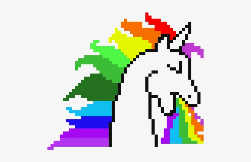 Unicorn - Minecraft Pixel Art, transparent png