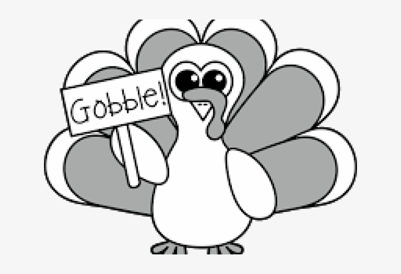 Clipart Black And White Turkey Clipart - Black And White Turkey, transparent png