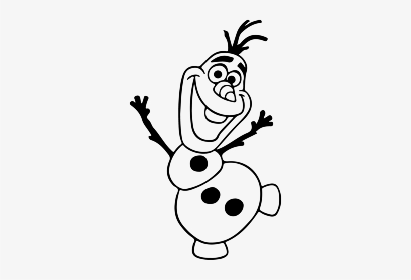 Clip Art Black And White Olaf Dancing Vinyl Decal Cameo Olaf Silhouette 302x480 Png Download Pngkit