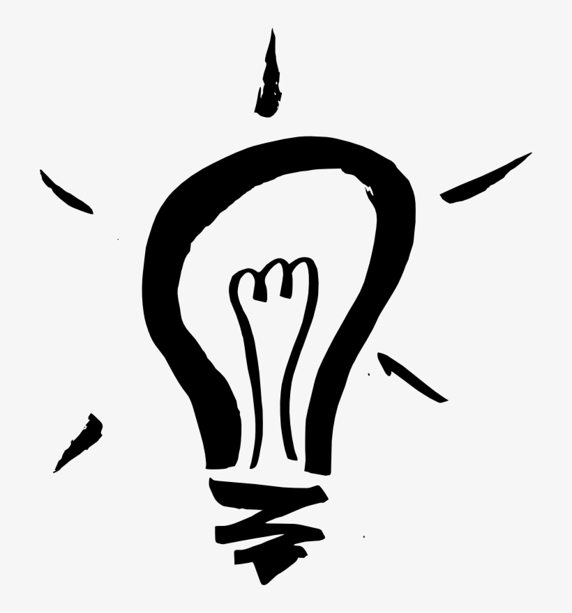 6 Lightbulb Drawing - Drawing, transparent png