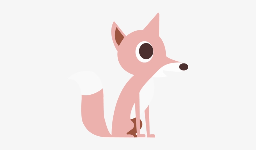 Fox Clipart Pink Fox - Cartoon, transparent png