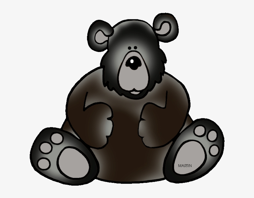 United States Clip Art By Phillip Martin - Black Bear Clipart Png, transparent png