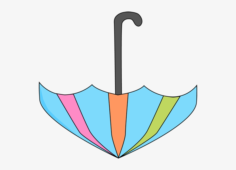 Beach Umbrella With Chairs Free Png Clip Art Imageu200b - Upside Down Umbrella Cartoon, transparent png