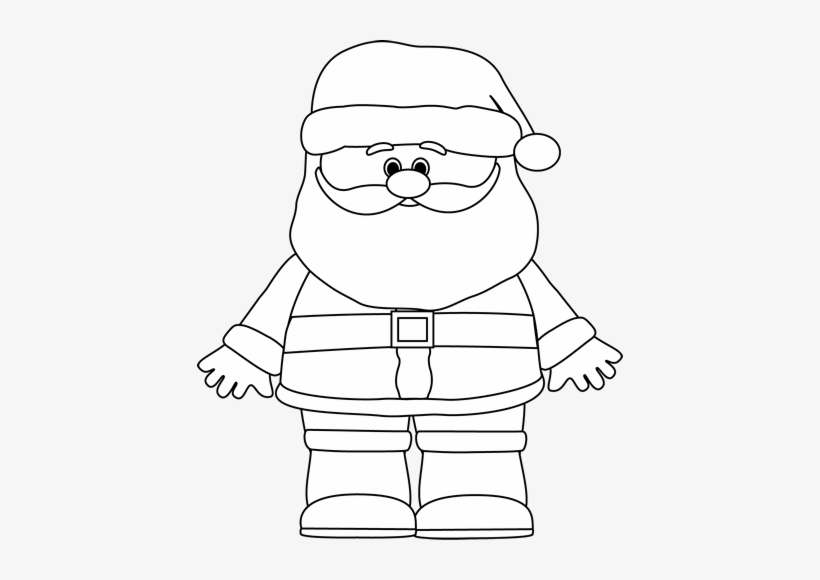 Black And White Santa Clip Art - Black And White Santas, transparent png