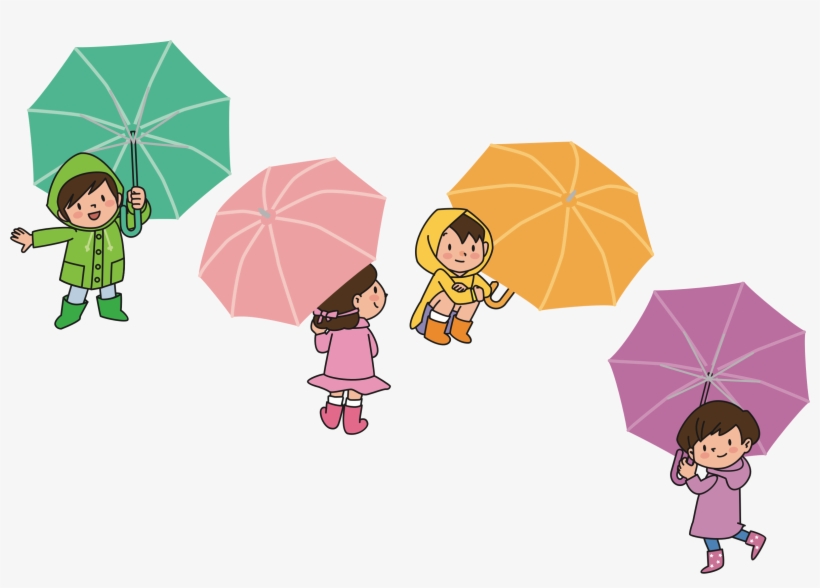 This Free Icons Png Design Of Children With Umbrellas, transparent png