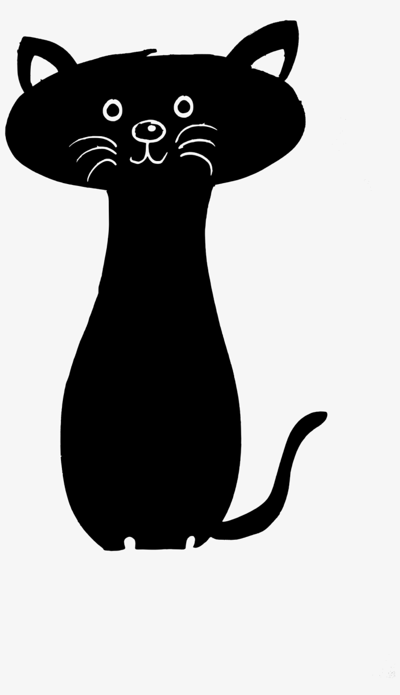 Black Cat Clipart Png Download - Tecknad Svart Katt, transparent png