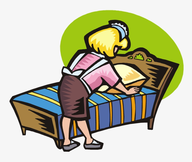 Pillow Clipart Bed Making - Bed Making Clipart, transparent png