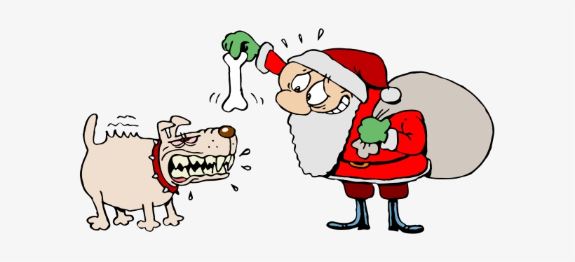 Santa And Dog Clipart - Angry Dog, transparent png