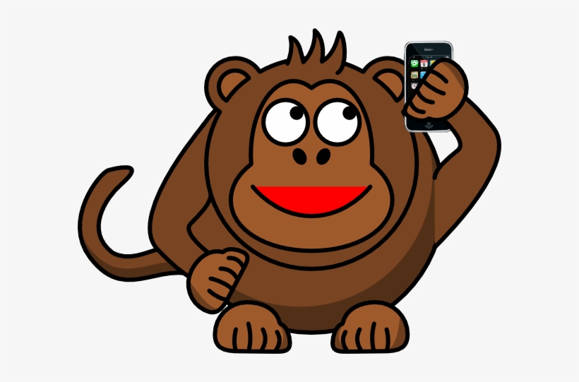 Monkey Mother Iphone Clip Art - Cartoon Monkey Png Vector, transparent png