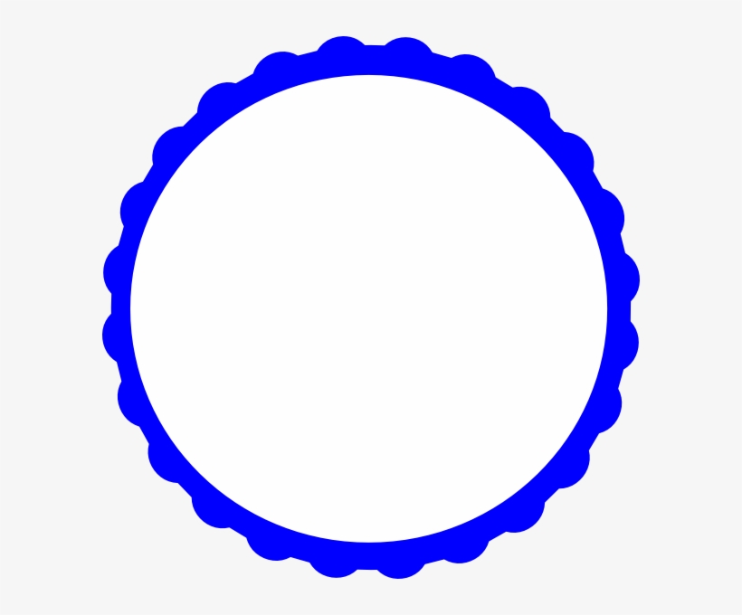 Blue Scallop Circle Frame Svg Clip Arts 594 X 600 Px, transparent png