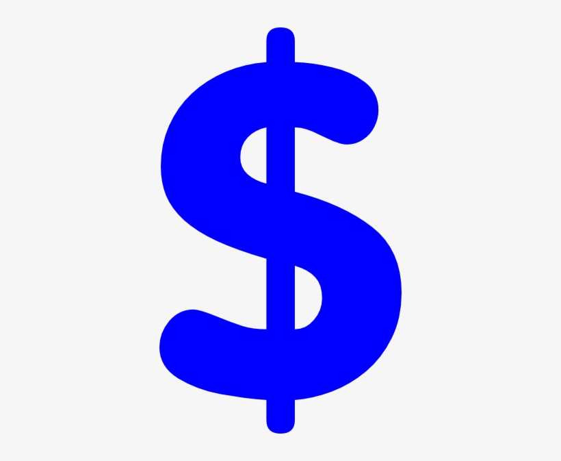 Sign Clip Art - Blue Dollar Sign Clipart, transparent png