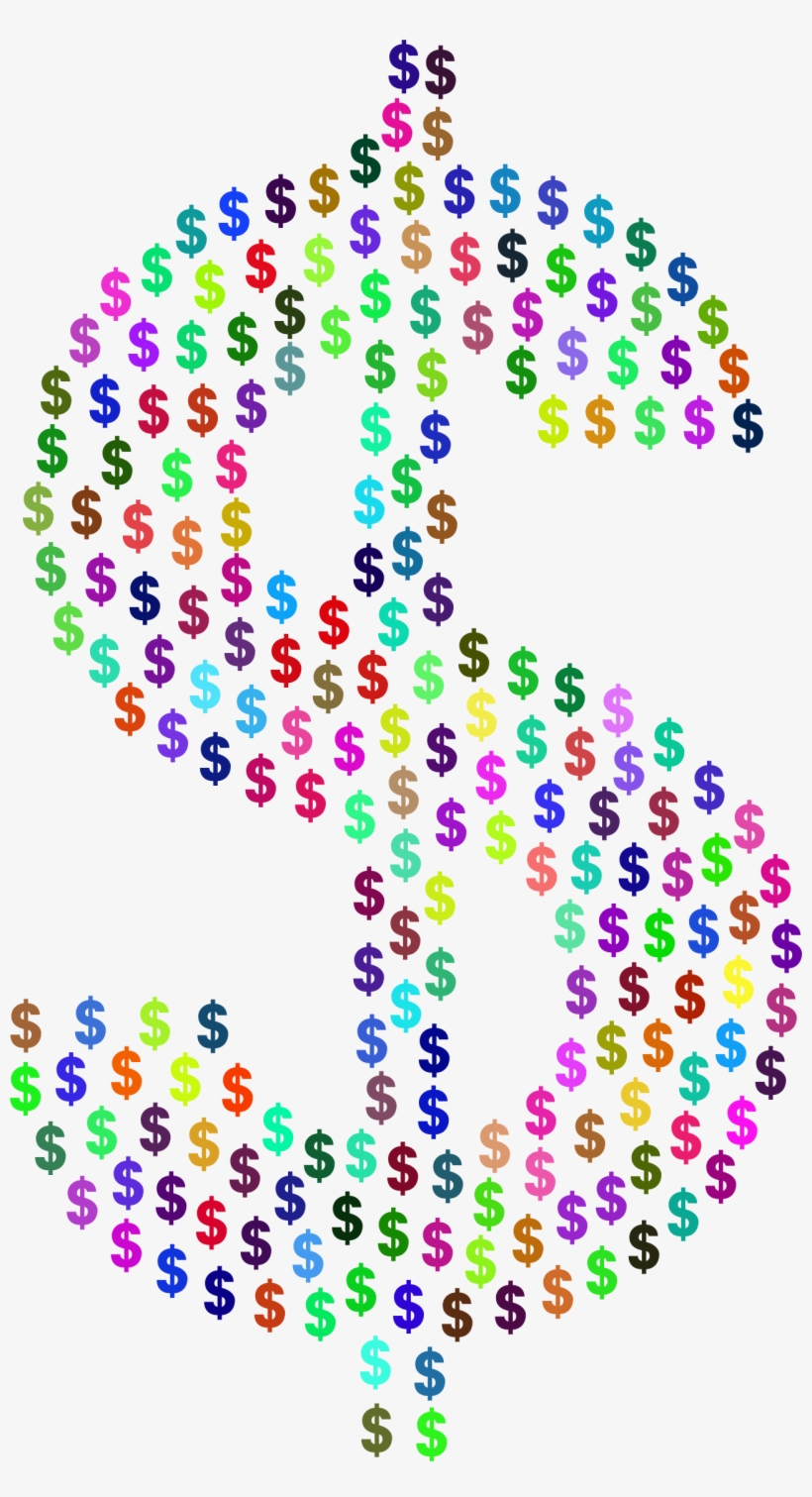 Big Image - Colorful Dollar Sign Clip Art, transparent png