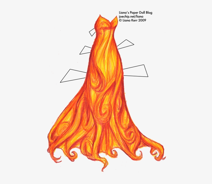 Click For Larger Version - Draw A Fire Dress, transparent png