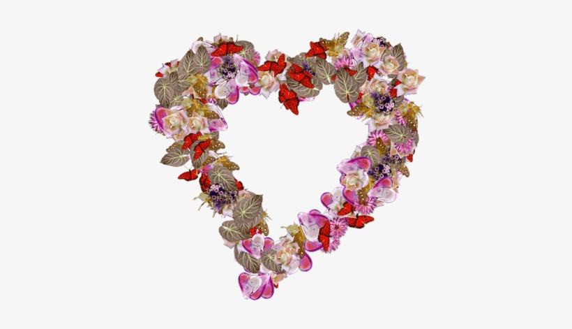 Heart Made Of Butterflies And Leaves - Darcy's Wife Search [book], transparent png