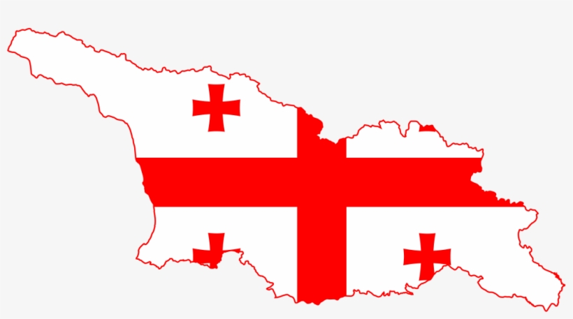 Transparent Georgia Vector Map - Flag Map Of Georgia, transparent png