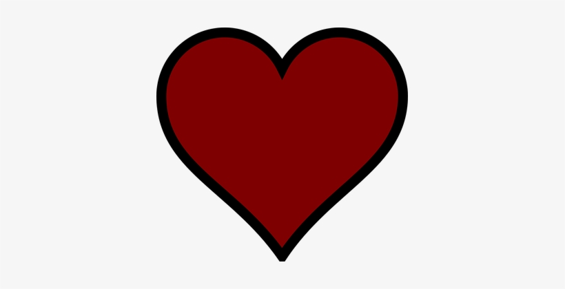 Red, Heart, Dark - Simple Red Heart Tattoo, transparent png
