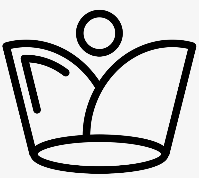 Royal Crown Outline Variant With Circle Shape Comments - Royal Png White Crown, transparent png
