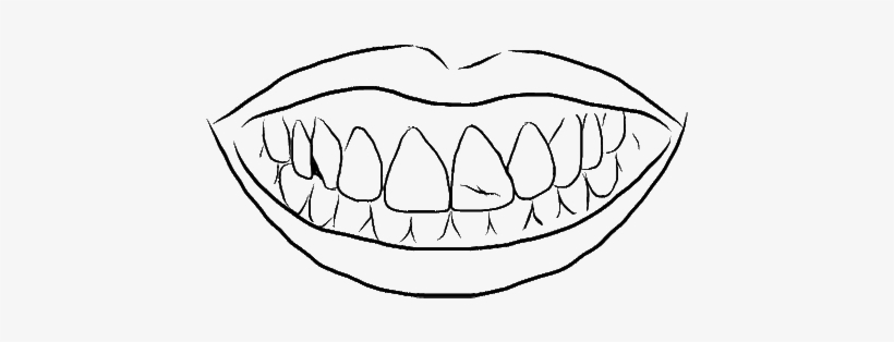 Repair Damage - Outline Image Of Teeth, transparent png