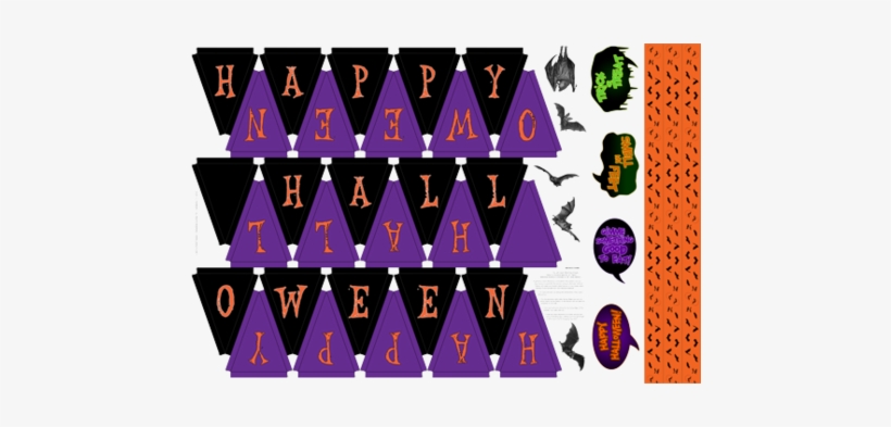 Happy Halloween Banner Fabric By Seidabacon On Spoonflower - Spoonflower, Inc., transparent png