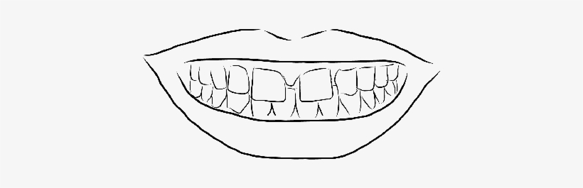 Gap-toothed Smile - Smile With Teeth Outline, transparent png