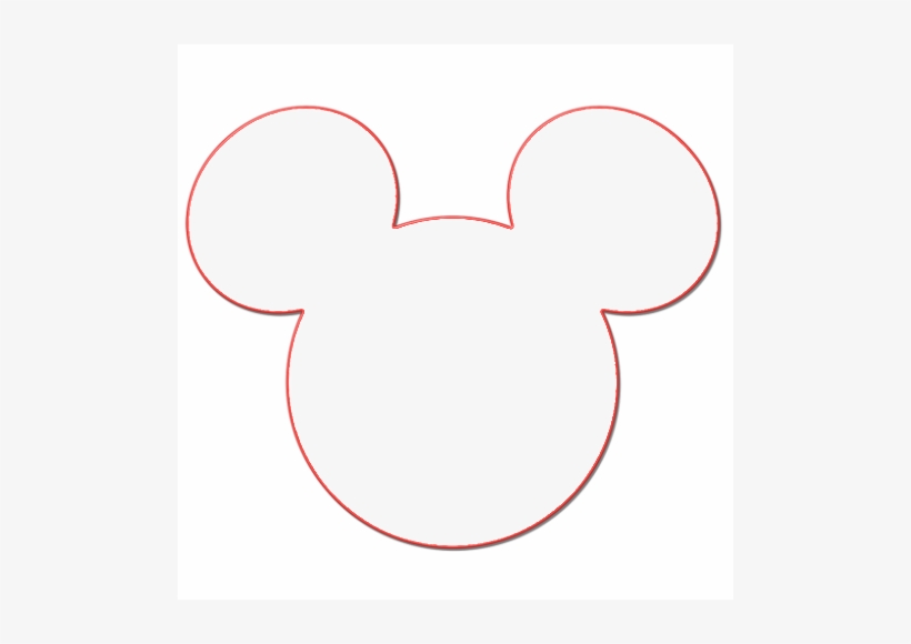 Cropped Mickey Head Outline 2 - Mickey Mouse Ear - 500x500 PNG Download