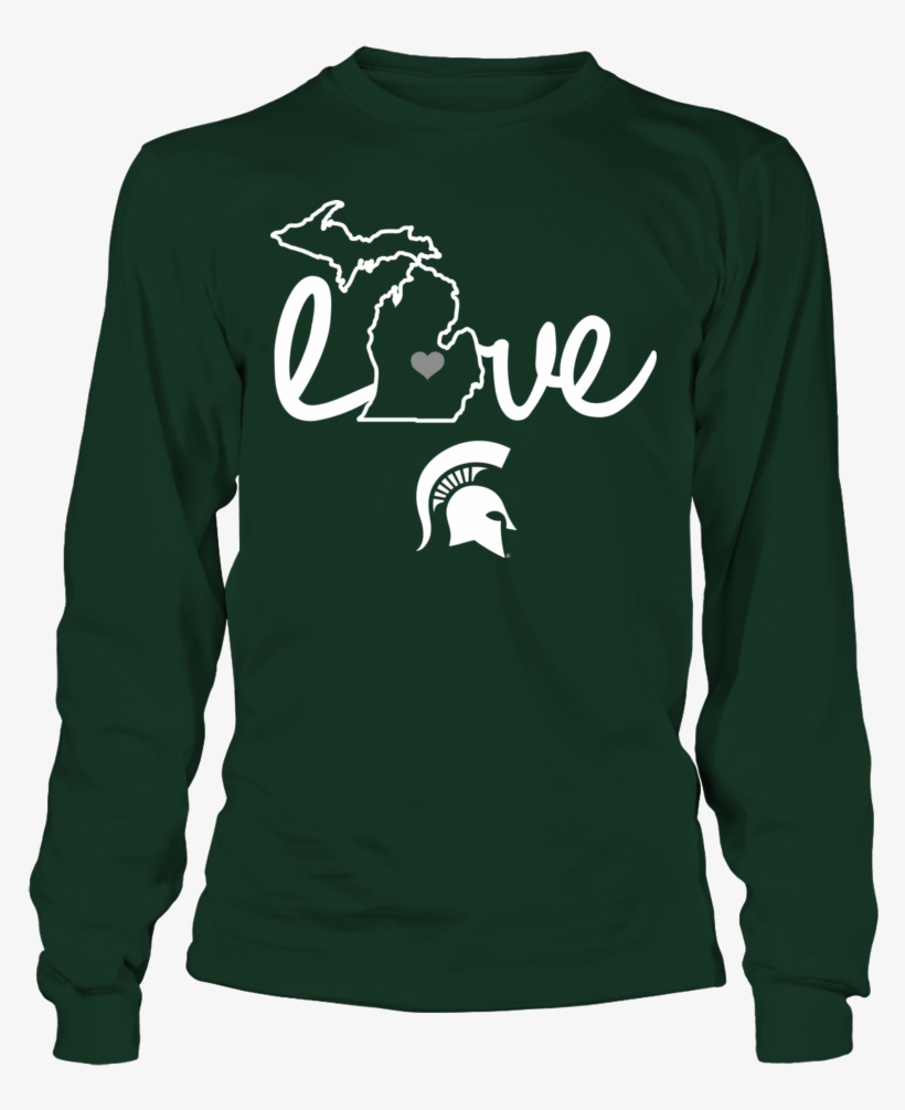 Love With State Outline Michigan State Spartans Shirt - Vegas Born T Shirt, transparent png