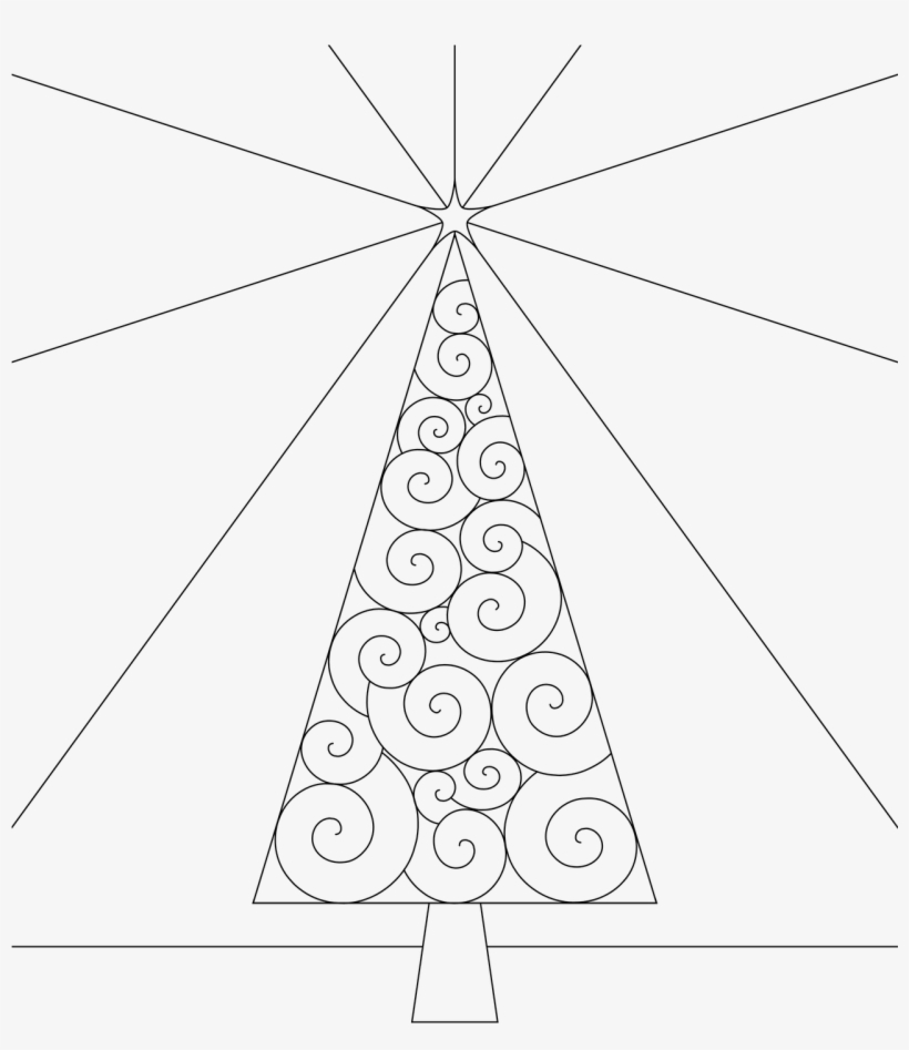 Christmas Tree Coloring Page Printable - Hacer Una Sombrilla Casera, transparent png