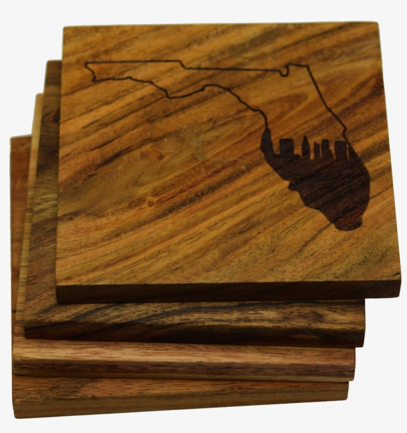 Miami Skyline Within Florida Outline Coasters - Prestige Decanters Miami Skyline Within Florida Outline, transparent png