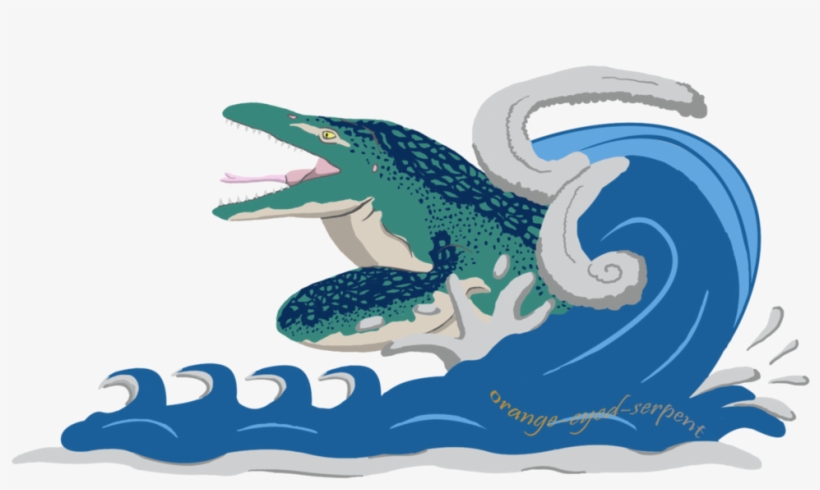 Tidal Wave Png Clip Art Free Stock - Mosasaur Png No Background, transparent png
