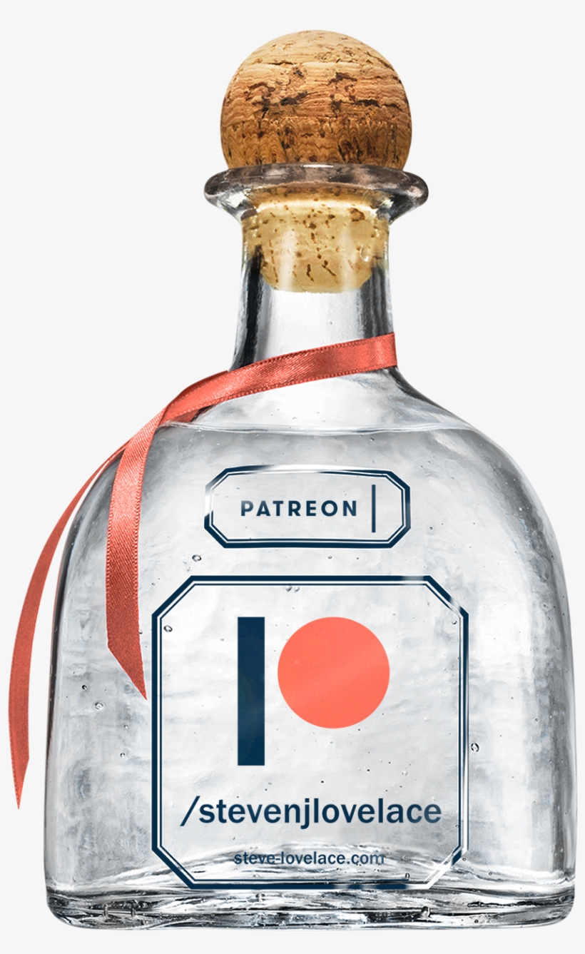 Steve Lovelace Patreon Bottle - Patron Silver Blanco Tequila, transparent png
