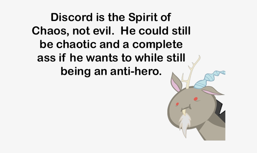 Discord Is The Spirit Of Chaos, Not Evil - Mlp Discord Chaos Meme, transparent png