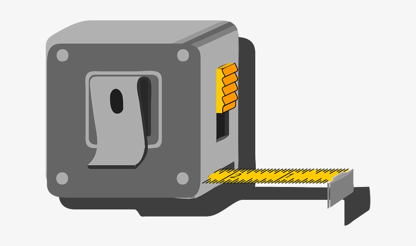 Tools, Construction, Metro, Tape, Measuring, Tool - Measuring Tape Clipart, transparent png