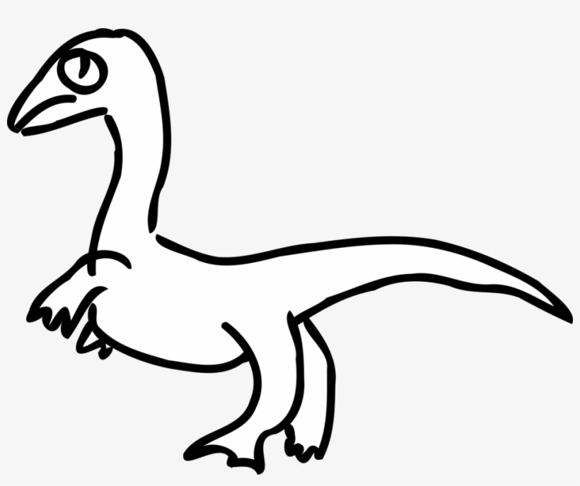Velociraptor Duck Diagram Free - Line Drawing Velociraptor, transparent png