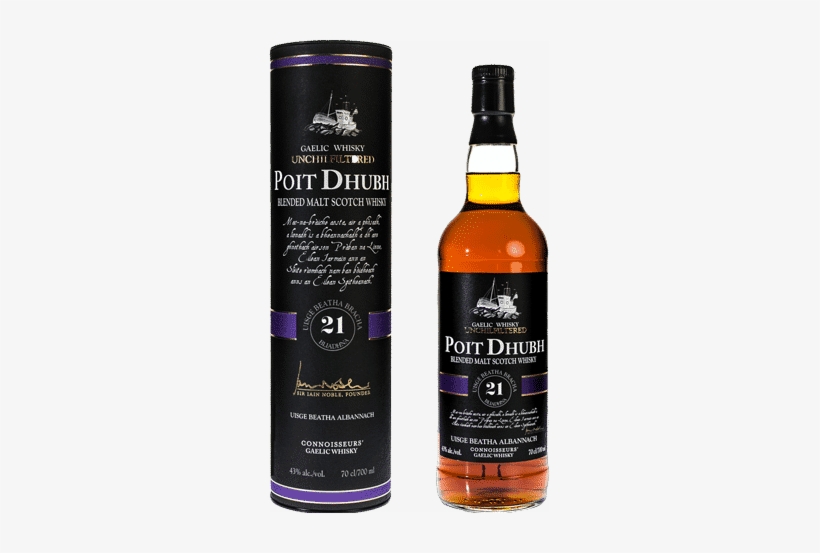 Poit Dhubh Old Blended Malt Whisky, transparent png